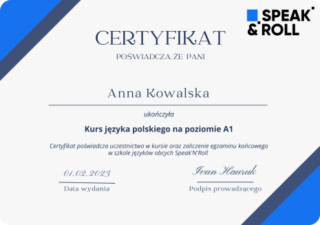 certificate